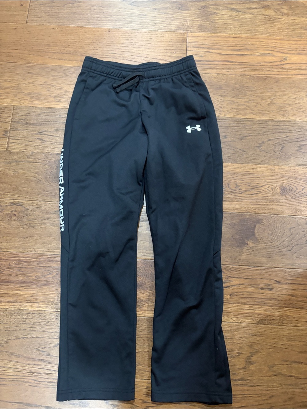 Under Armour Black Girls' Sweatpants with White Logo